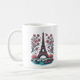 Pariser Souvenir Eiffelturm Paris Kirschbaum Kaffeetasse