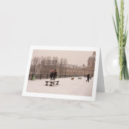 Pariser Spaziergang durch die Schneekarte Karte