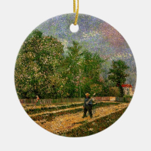 Pariser Straße mit Bauern von Vincent van Gogh Keramikornament