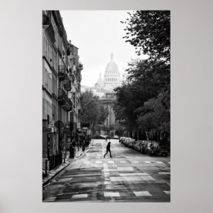 Pariser Straße und Sacre Coeur - Poster