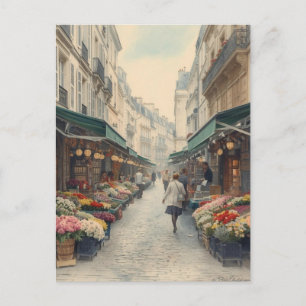 Pariser Straßen Postkarte