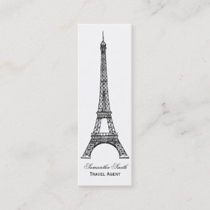 Pariser Thema-Eiffel-Turm-Reise-Agent dünn Mini Visitenkarte