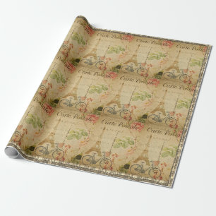 Pariser Vintage mit Eiffel Geschenkpapier