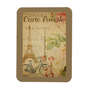 Pariser Vintage mit Eiffelturm Magnet