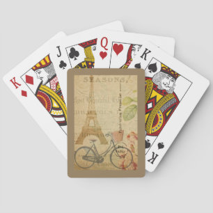 Pariser Vintage mit Eiffelturm Spielkarten