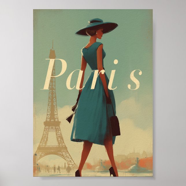 Pariser Vintage-Mode Poster (Vorne)