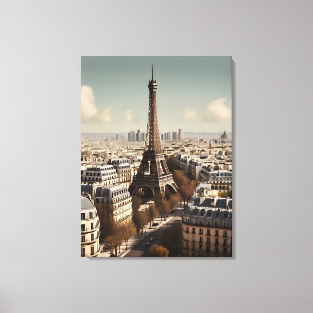 Pariser Vintage-Poster Leinwanddruck (Vorderseite)
