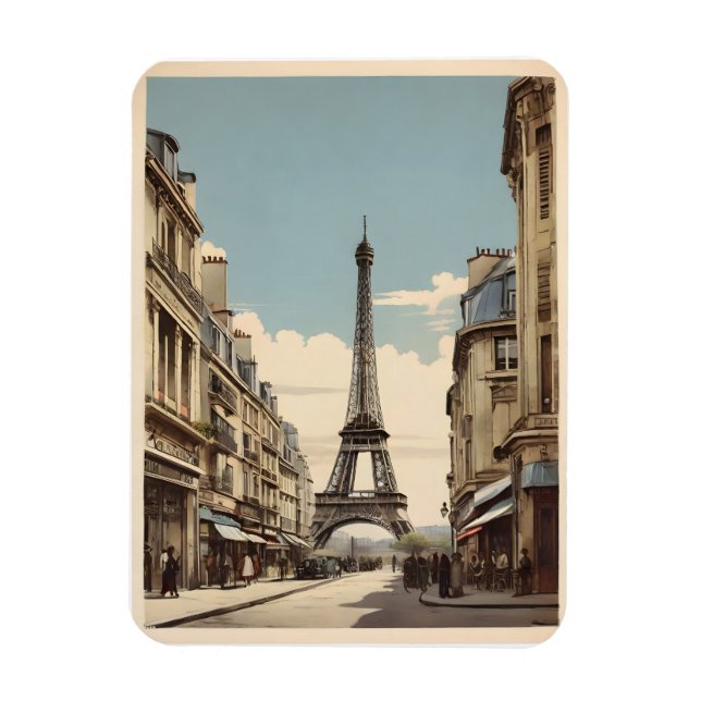 Pariser Vintage-Poster Magnet (Vertikal)