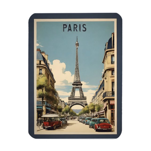 Pariser Vintage-Poster Magnet (Vertikal)