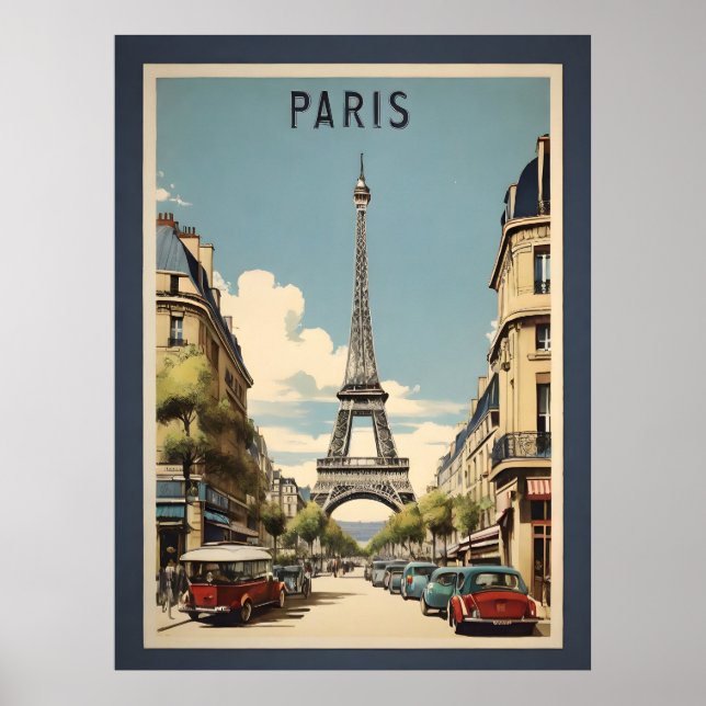 Pariser Vintage-Poster Poster (Vorne)