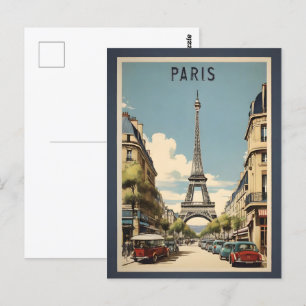 Pariser Vintage-Poster Postkarte