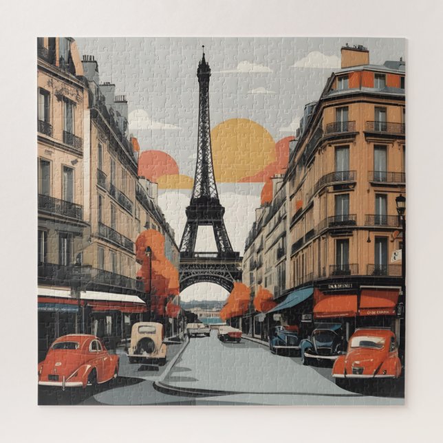 Pariser Vintage-Poster Puzzle (Vertikal)