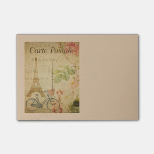 Pariser Vintages mit Eiffel-Turm Post-it Klebezettel