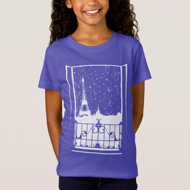 Pariser Winterblick T-Shirt (Vorderseite)
