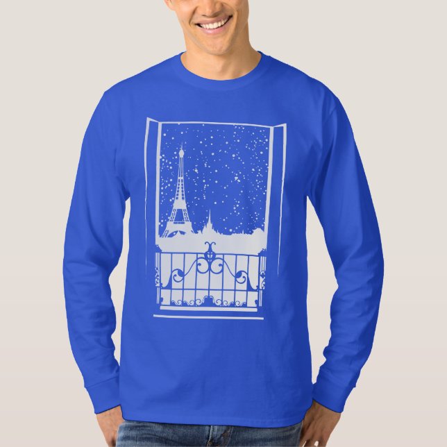 Pariser Winterblick T-Shirt (Vorderseite)