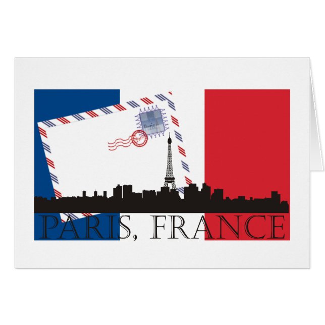 Parisflagge und -Skyline (Vorderseite (Horizontal))