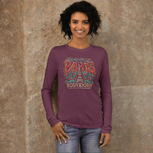 Parisian Bloom Liebe Symphonie mit langen Ärmeln Tri-Blend Shirt