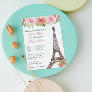 Parisian Bridal Shower Invitation Einladung