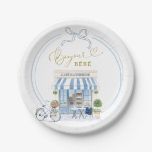 Parisian Cafe Boy Baby Shower Pappteller