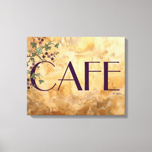 Parisian Café Sign Leinwanddruck (Vorderseite)