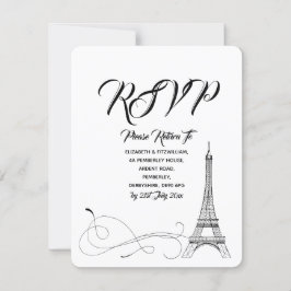 Parisian Doodles Wedding RSVP