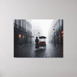 Parisian Fog and Roses Leinwanddruck