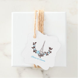Parisian-inspired in Blue with zu Romantic Wreath Geschenkanhänger