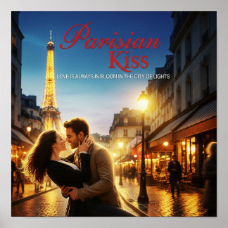 Parisian Kiss - Eiffelturm Romance Poster