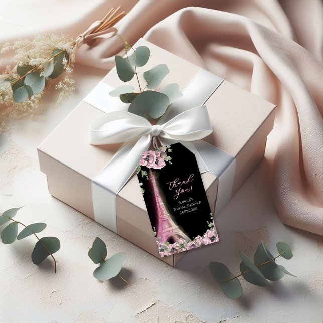 Parisian Oh La La Bridal Shower Geschenkanhänger (Von Creator hochgeladen)