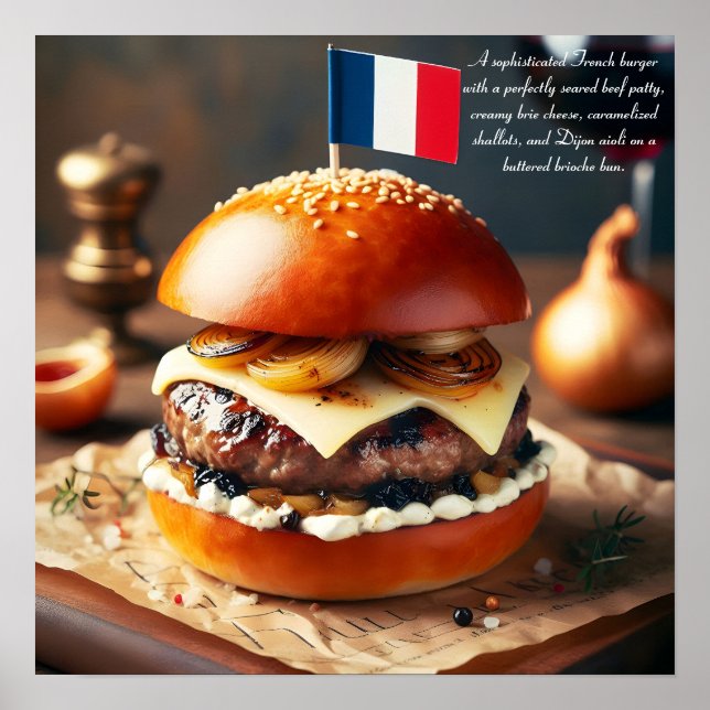 Parisian Patisserie Burger Poster (Vorne)