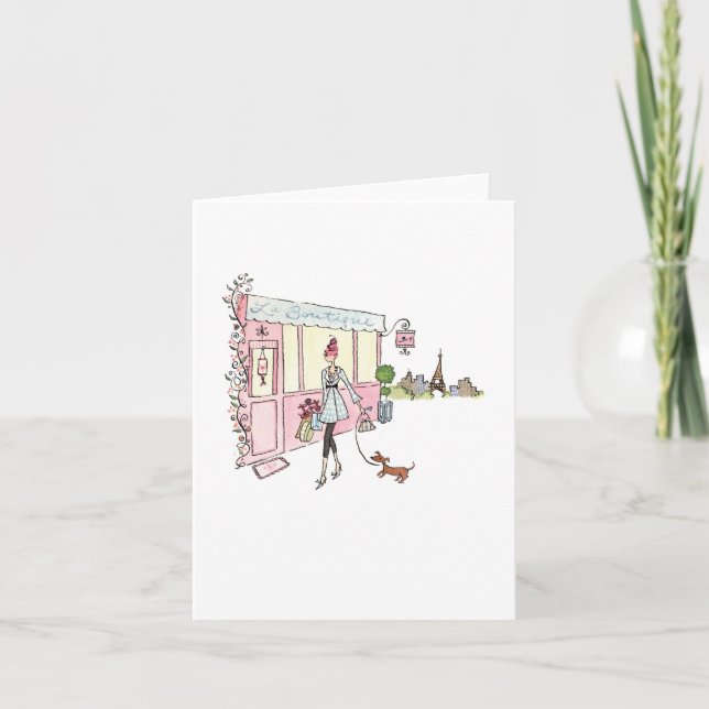 Parisian Shopper / Lulu Notes 4 x 5.6 note card (Vorderseite)