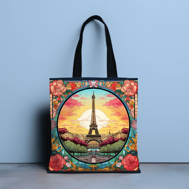 Parisian Sunset Eiffel Tower Paris French Floral (Von Creator hochgeladen)