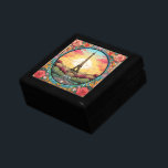 Parisian Sunset Eiffel Tower Paris French Floral Erinnerungskiste<br><div class="desc">Bright Parisian Sunset Eiffel Tower Paris French France Floral Gift Boxes features an art deco style Paris sunset with the Eiffel Tower in a bold floral frame. Created by Evco Studio www.zazzle.com/store/evcostudio</div>