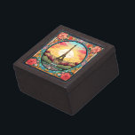 Parisian Sunset Eiffel Tower Paris French Floral Kiste<br><div class="desc">Bright Parisian Sunset Eiffel Tower Paris French France Floral Gift Boxes features an art deco style Paris sunset with the Eiffel Tower in a bold floral frame. Created by Evco Studio www.zazzle.com/store/evcostudio</div>