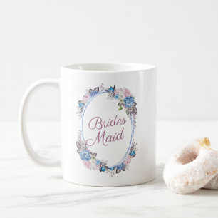 Parisianischer Charme Florales Ovalrahmen Brautjun Kaffeetasse