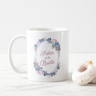 Parisianischer Charme Florales Ovalrahmen Schweste Kaffeetasse
