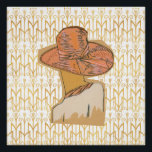 Parisienne Pink und Gold Art Deco Flapper Poster<br><div class="desc">Charmante Illustration aus den 20er Jahren in einem kuscheligen Hinterteil betrachtet einen großen,  hellrosa Hut. Champagner Gold Art Deko Muster.</div>