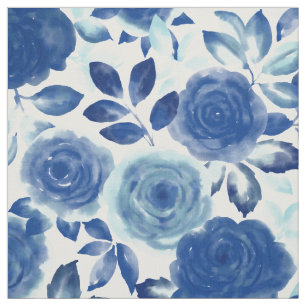 PARISISCHE BLOOM Blaue Rose Stoff
