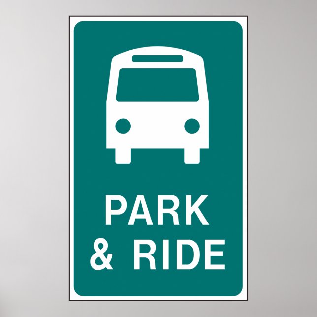 Park-and-Ride-Zeichen Poster (Vorne)