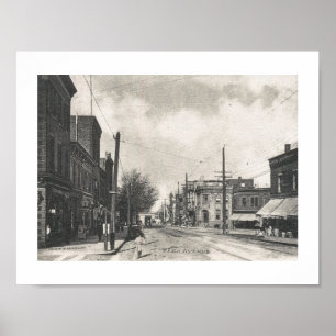 Park Ave., Rutherford, New Jersey Vintage Poster