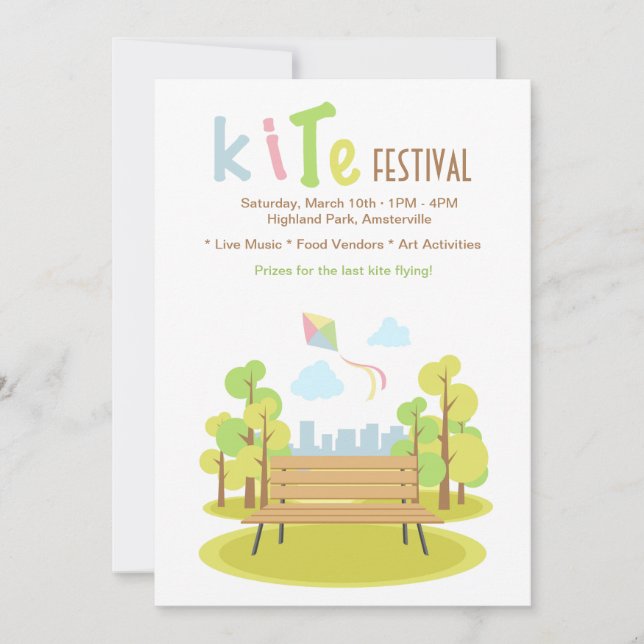 Park-Bank-Einladung Einladung (Vorderseite)