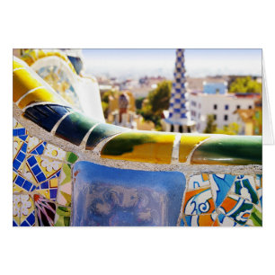 Park Barcelonas Spanien Gaudi Guell Foto