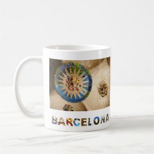 Park Barcelonas Spanien Gaudi Guell Foto Kaffeetasse