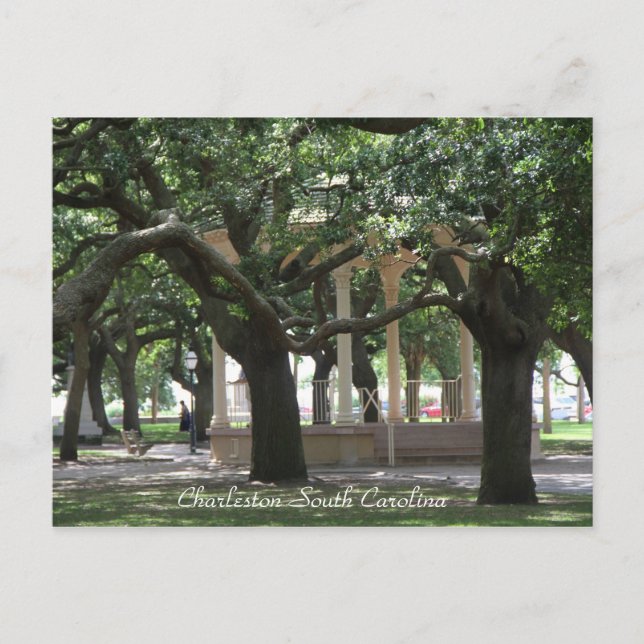 Park, Charleston South Carolina, Gazebo, Postkarte (Vorderseite)