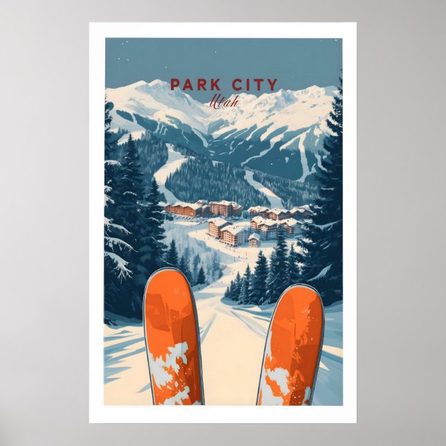 Park City Ski Print 1 Poster (Vorne)