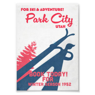 Park City Ski Vintage Plakat Fotodruck