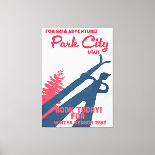 Park City Ski Vintage Plakat Leinwanddruck