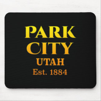 Park City Utah Brusttaschen-Logo Hirsch 2-seitig Mousepad