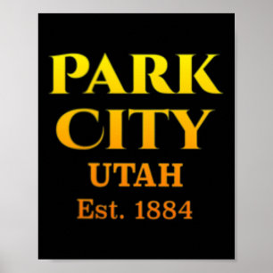 Park City Utah Brusttaschen-Logo Hirsch 2 seitig Poster