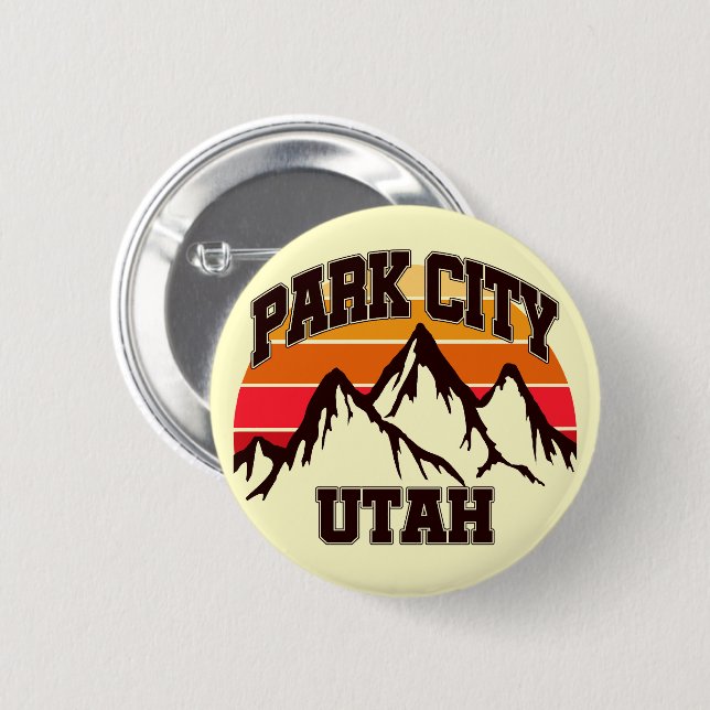 Park City, Utah Button (Vorne & Hinten)